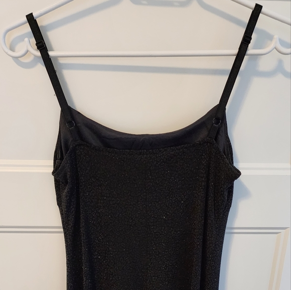 Y2K Ricki's black slip dress with subtle sparkly leopard print 🐆 - Picture 5 of 7
